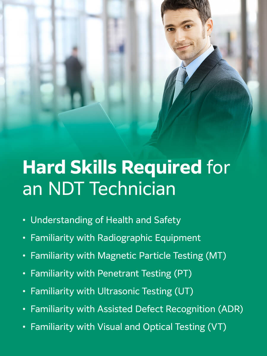 Hard skills required for an NDT technician