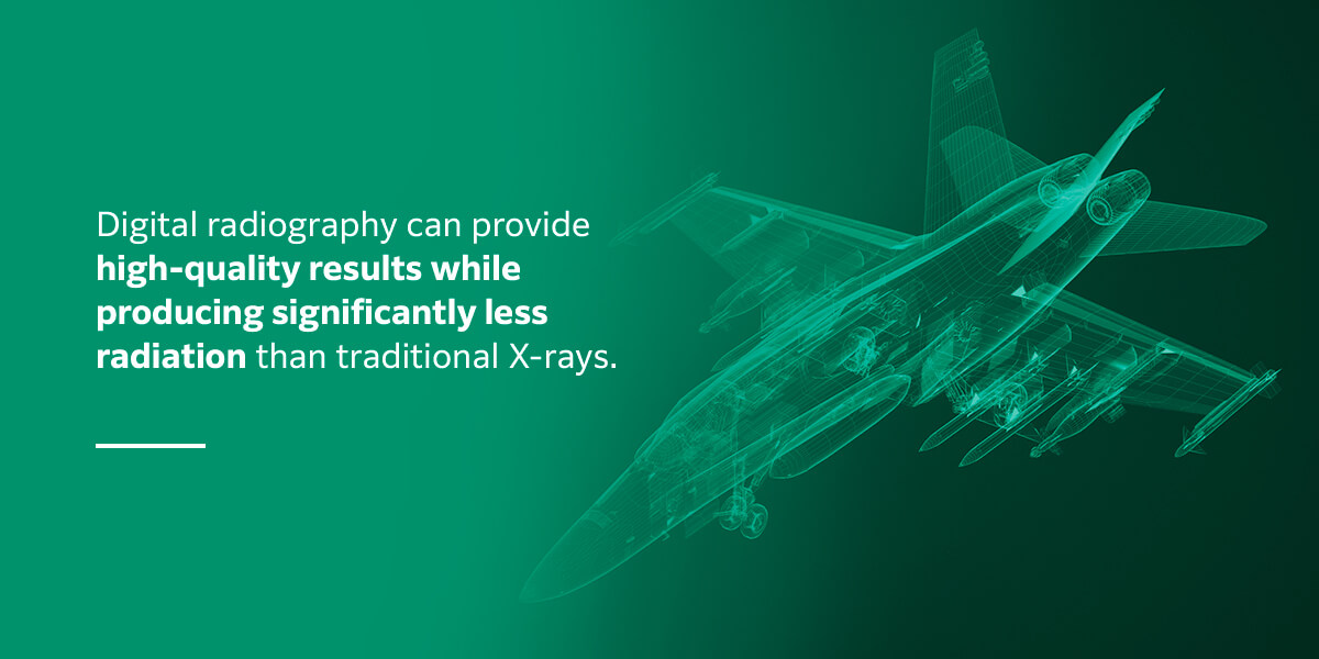 Digital radiography can provide high-quality results while producing significantly less radiation