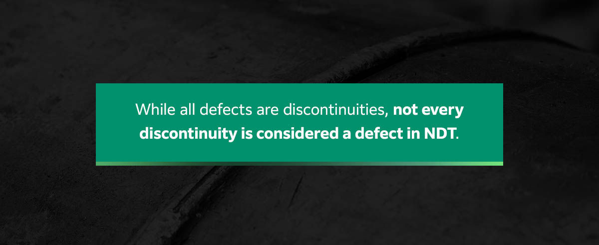 Not every discontinuity is a defect
